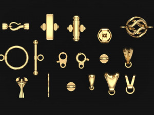 jewelry accessories bracelets lock and clasps collection 3D Принт Модель