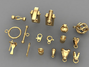 jewelry accessories bracelets lock and clasps collection 3D Принт Модель