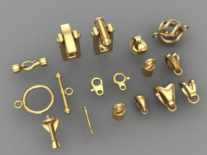 jewelry accessories bracelets lock and clasps collection 3D Принт Модель