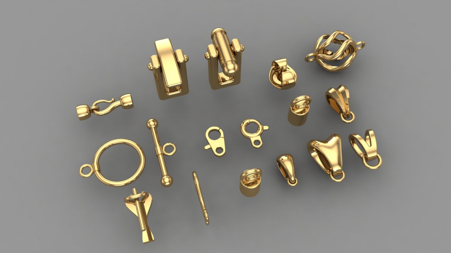 JEWELRY FINDINGS 3D Model Collection 3D printable