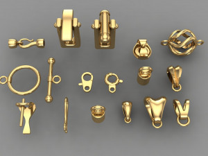 jewelry accessories bracelets lock and clasps collection 3D Принт Модель