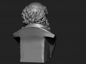 old man sculpture ready for 3d print Model Cetak 3D