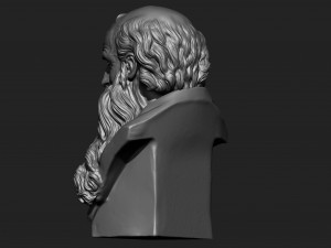 old man sculpture ready for 3d print Model Cetak 3D