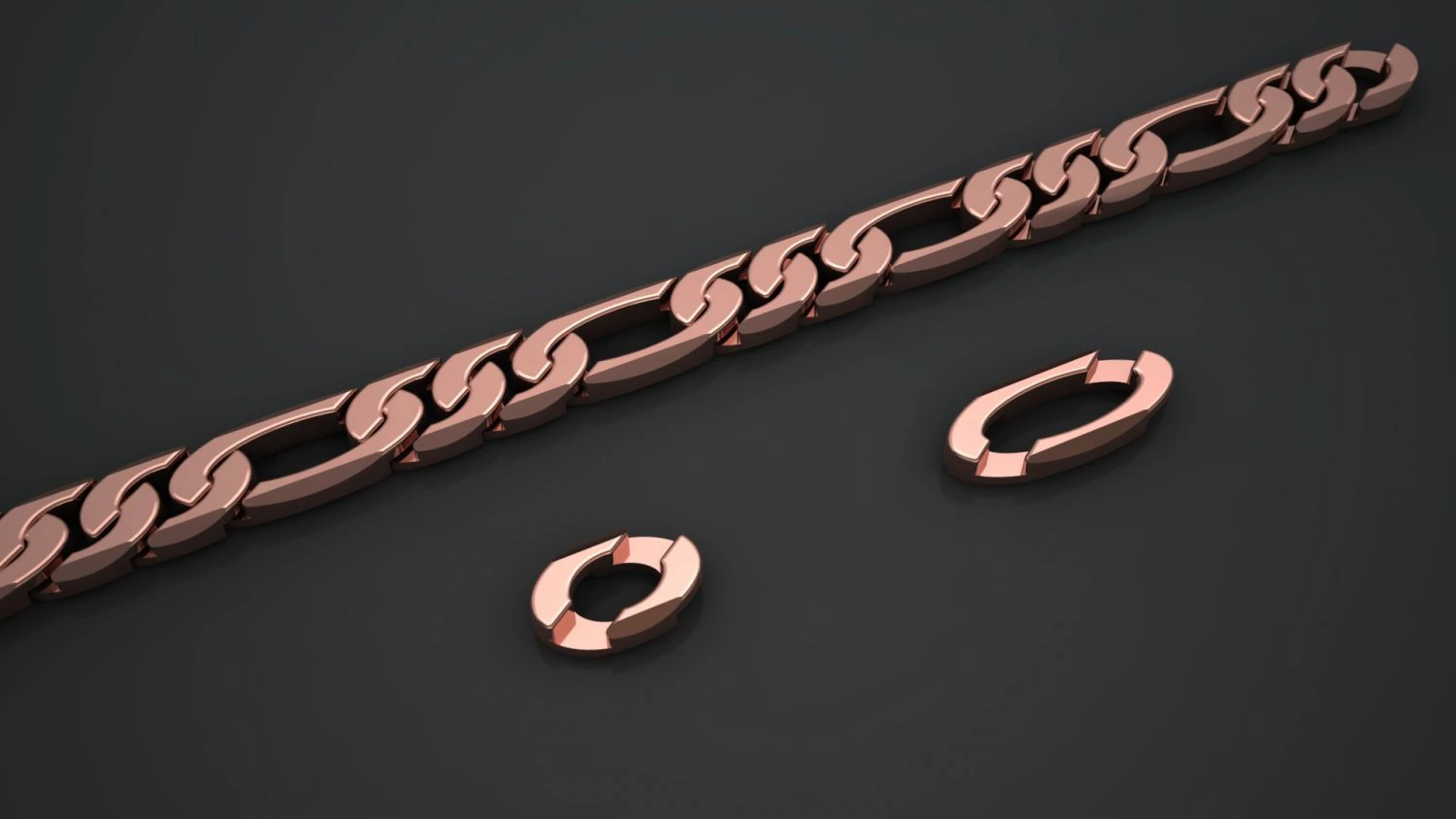 braslate chain 001 3D Print Model .c4d .max .obj .3ds .fbx .stl .blend 