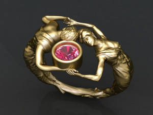 couple engagement ring 3Dプリントモデル