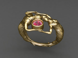couple engagement ring Model Cetak 3D