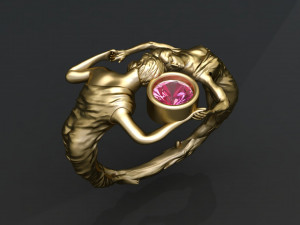 couple engagement ring Model Cetak 3D