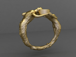 couple engagement ring Model Cetak 3D