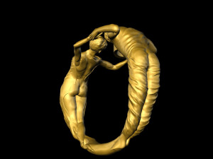couple engagement ring Model Cetak 3D