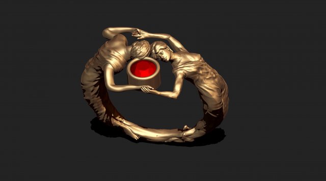 female princess ring 3d print model Model Cetak 3D .c4d .max .obj .3ds .fbx .stl .blend 