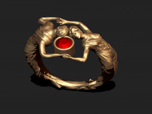 female princess ring 3d print model 3D Print Model
