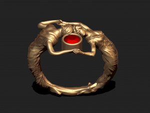 female princess ring 3d print model Model Cetak 3D