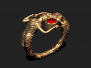 female princess ring 3d print model Model Cetak 3D