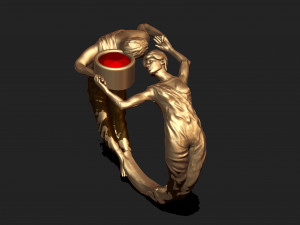 female princess ring 3d print model Model Cetak 3D