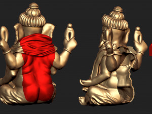ganesh ji pendant with tops temple jewelry 3D Print Model