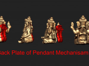 ganesh ji pendant with tops temple jewelry 3D Print Model