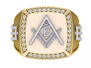 e - letter signet ring 3D Print Model