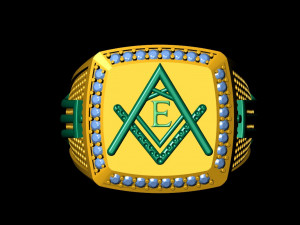 e - letter signet ring 3D Print Model