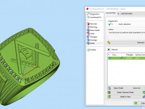 e - letter signet ring 3D Print Model