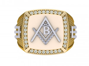 b - letter signet ring 3D Print Model