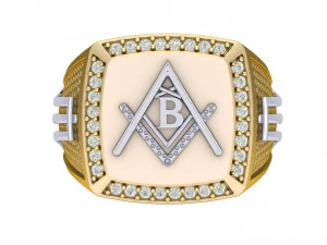 b - letter signet ring 3D Print Model