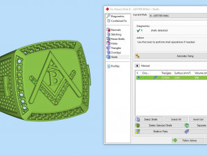 b - letter signet ring 3D Print Model