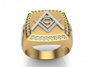 c - letter signet ring 3D Принт Модель