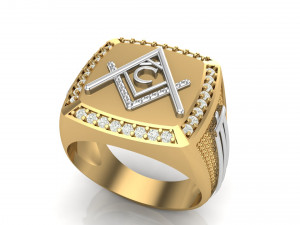c - letter signet ring 3D Принт Модель