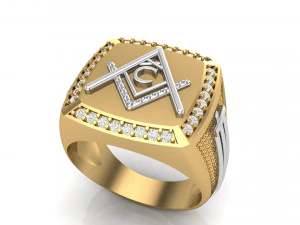 c - letter signet ring 3D Print Model