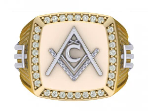 c - letter signet ring 3D Print Model
