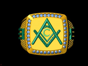 c - letter signet ring 3D Принт Модель