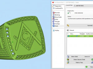 c - letter signet ring 3D Print Model