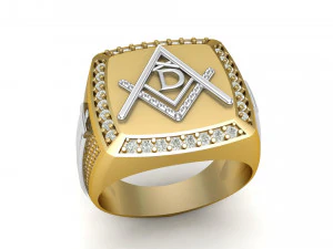 d - letter signet ring 3D Print Model