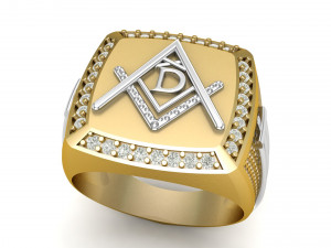 d - letter signet ring 3D 打印模型