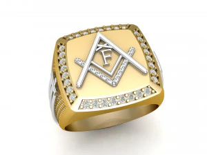 f - 문자 인장 반지 3D 프린트 모델