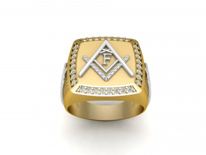 f - letter signet ring Modelo de Impressão 3D