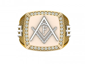 f - letter signet ring Modelo de Impressão 3D