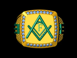 f - letter signet ring 3D Print Model