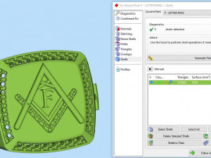 f - letter signet ring Modelo de Impressão 3D