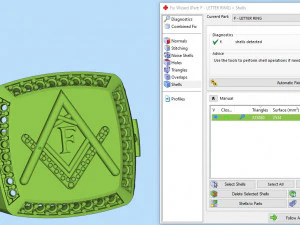 f - letter signet ring 3D Print Model