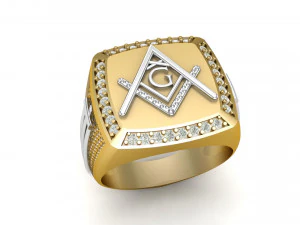 g - 문자 인장 반지 3D 프린트 모델