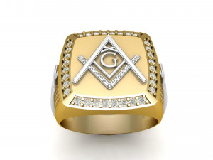 g - letter signet ring 3D 打印模型