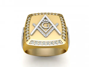 g - letter signet ring 3D Print Model