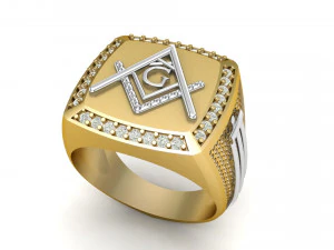 g - letter signet ring 3D Print Model