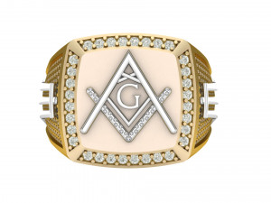 g - letter signet ring 3D 打印模型