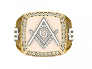 g - letter signet ring 3D Print Model