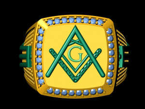 g - letter signet ring 3D 打印模型