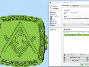 g - letter signet ring 3D Print Model
