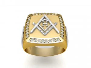 h - letter signet ring 3D Print Model