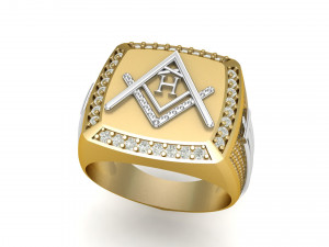 h - letter signet ring Model do druku 3D